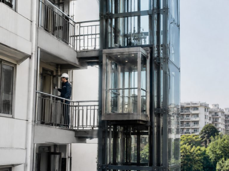 长沙旧楼加建观光电梯